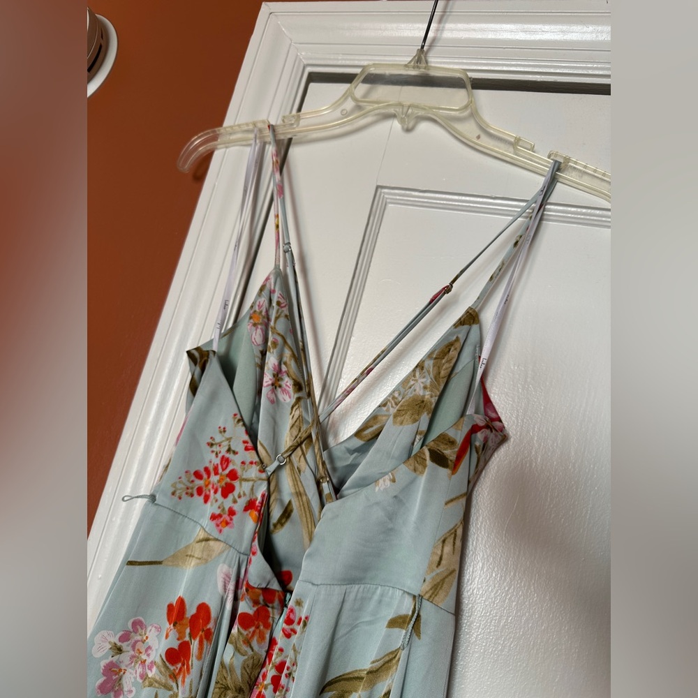 Lulus Still the One Sage Green Floral Print Satin Maxi Dress - Picture 12 of 12